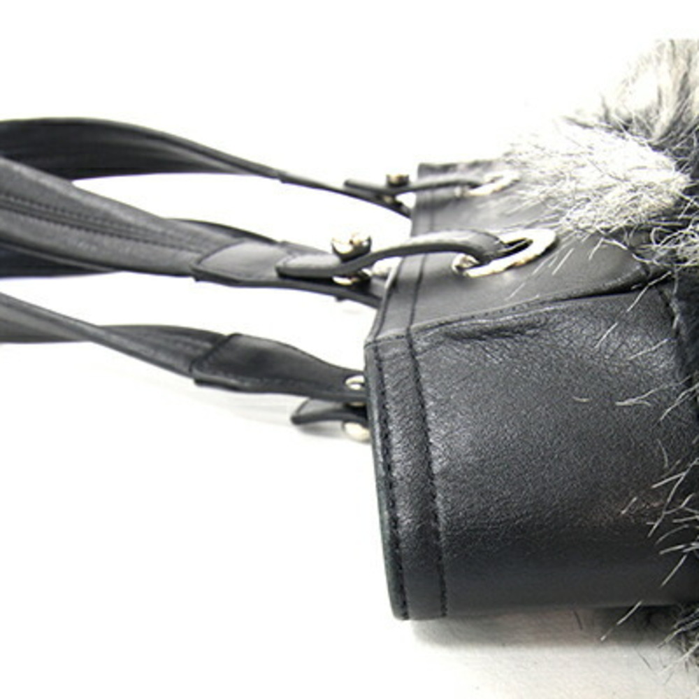 CHANEL Black Leather Logo Shoulder Bag - Picture 6 of 10
